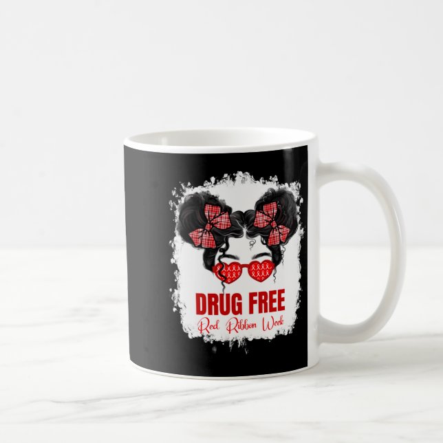 Mäns drogblekta röriga körning Röd band-vecka Kaffemugg (Höger)