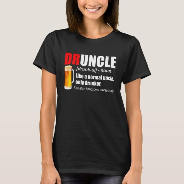 Mäns Druncle Öl Definition   Bästa Farbror Någonsi T Shirt (Framsida)