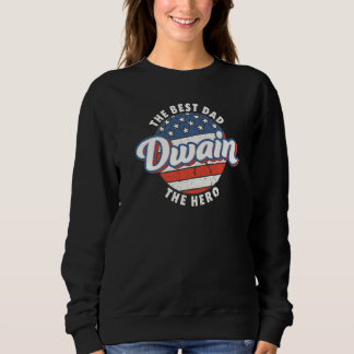Mäns Dwain Bästa Pappa Hjälte US Flagga Personlig T Shirt