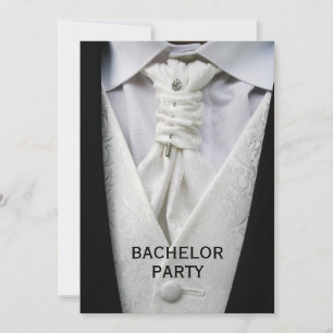 Mans Elegant Kostym Bachelor Party Inbjudningar