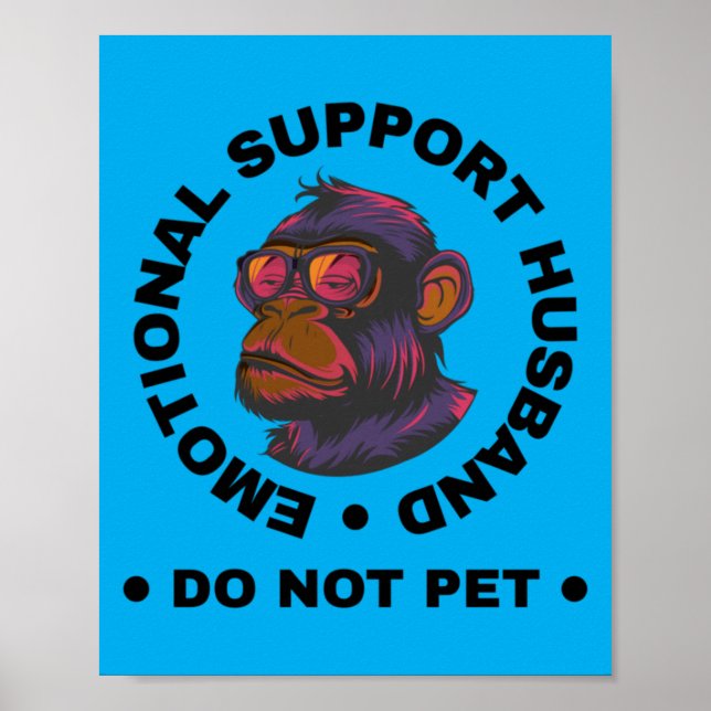 Mäns emotionella stödmake Rör inte apan Poster (Framsidan)
