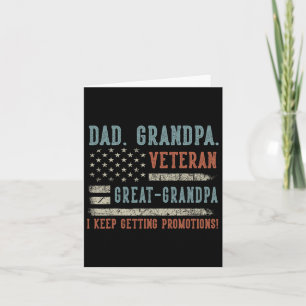 Mäns fadersdag Pappa Farfar Veteran Oldefarfar Kort