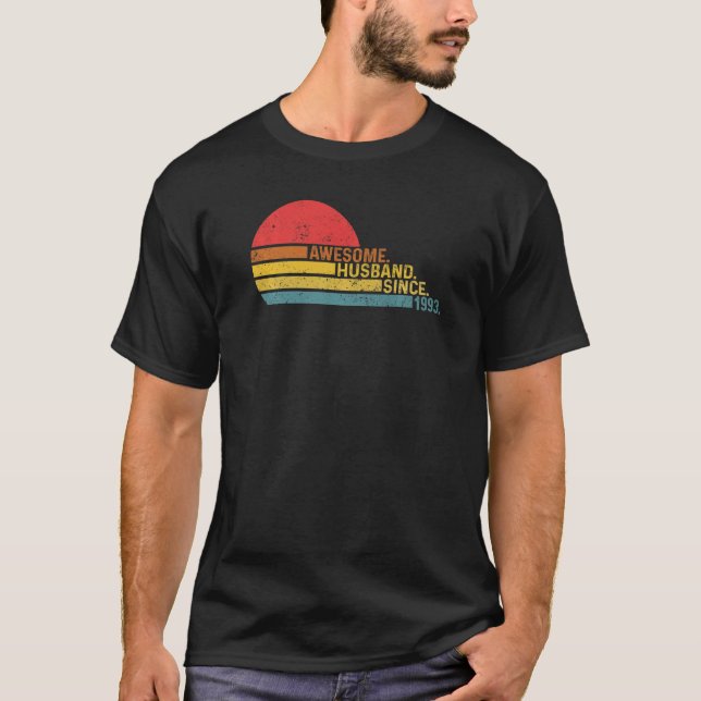 Mans fantastiske make sedan 1993 bröllopsdag t shirt (Framsida)