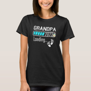 Mäns Farfar 2023 Laddar För Graviditetsmeddelande T Shirt