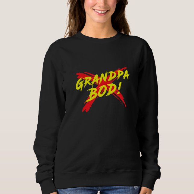 Mäns Farfar Bod Tyngdlyftare Gag Övning Gym Gra T Shirt (Framsida)