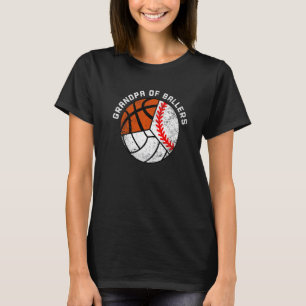 Mäns Farfar För Idrottare Baseboll Volleyboll Kor T Shirt