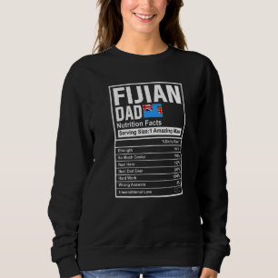 Mäns Fijiansk Pappa Näringsfakta Fars Dag Nationel T Shirt