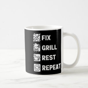 Mäns fix grill vila upprepa rutin roliga fäder kaffemugg