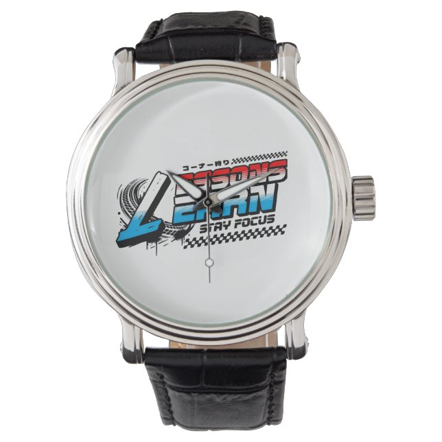 MANS FOKUSERADE LEKTIONER LÄR SILVER EWATCH URKLIP ARMBANDSUR (Framsida)
