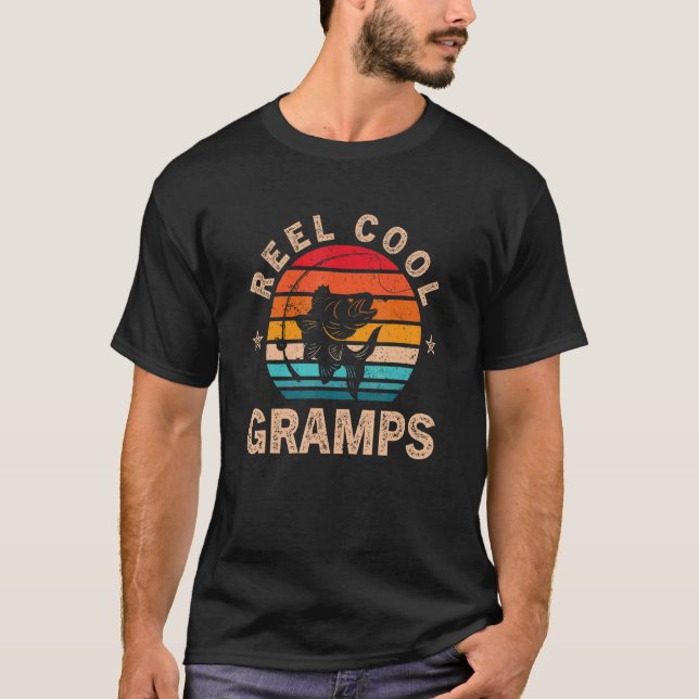 Mans För Fars Dag  Riktigt Cool Farfar Fiske T Shirt (Framsida)