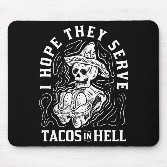 Mäns förhoppning servera tacos i helvetet Hallowee Musmatta (Framsidan)