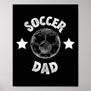 Mans fotbollspappa familj fotbollslag spelare spor poster