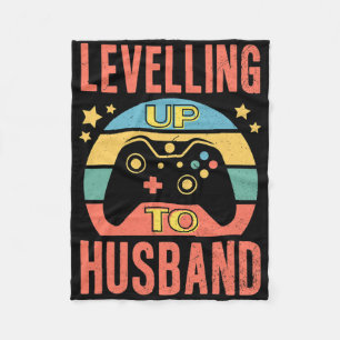 Mans Gamer Make Husbands Upplevelse av Bröllopsför Fleecefilt