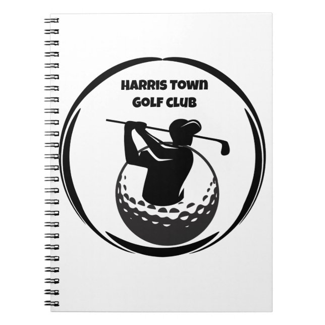 Mans golfsving & golfboll anteckningsbok (Framsidan)