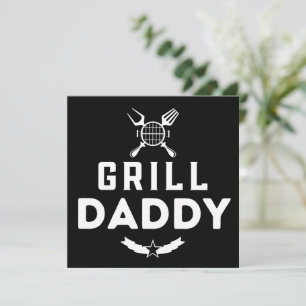 Mäns Grill Daddy BBQ Och Rökning För Fars Dag Julkort