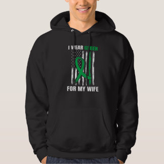 Mäns gröna fru cerebral pares medvetenhet amerikan hoodie