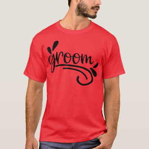 Mans Groom Söt Förlovning Matchande Nygifta Sväger T Shirt