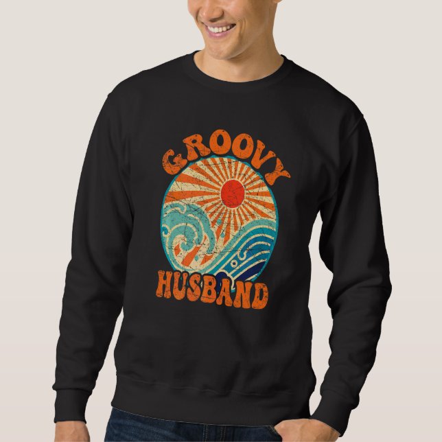 Mans Groovy Make 70-Talets Estetik Nostalgi 1970-T Lång Ärmad Tröja (Framsida)
