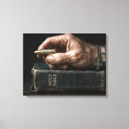 Mans hand som håller en kula canvastryck