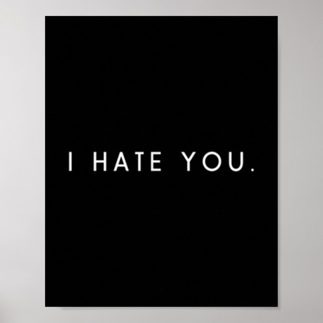 Mäns hat - minimalistisk rolig hatares påstående poster (Framsidan)