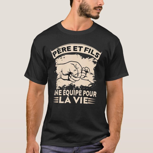 Mans Herrpresent Festa des Pere och son Papou Papp T Shirt (Framsida)