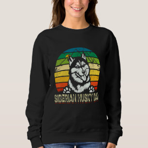 Mans hundpappa Retro Bästa Siberian Husky Hundpapp T Shirt