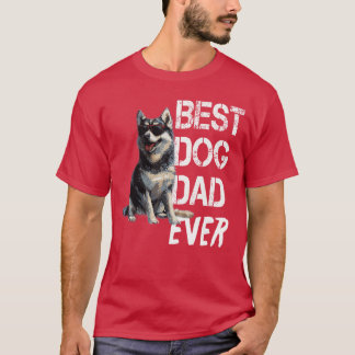 Mans Husky Hund Älskare Vintage Bästa Husky Pappa T Shirt