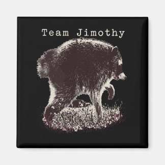 Mans Jimothy Raccoon Rolig Sopsugare Team Magnet