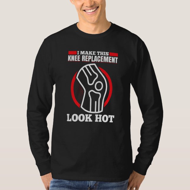 Mans knäproteskirurgi Knäbyte Krig T Shirt (Framsida)