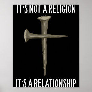 Mäns kors för relationen inte en religion poster