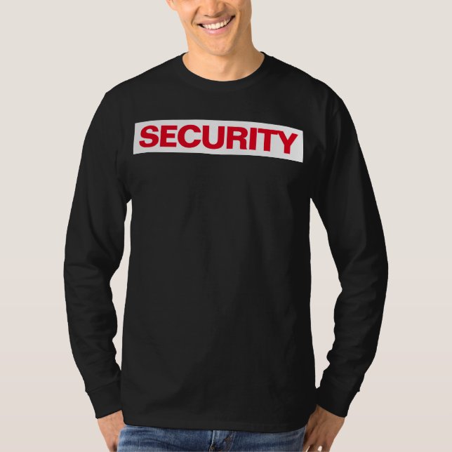 Mäns långärmad tryckt säkerhetströja fram- och bak t shirt (Framsida)