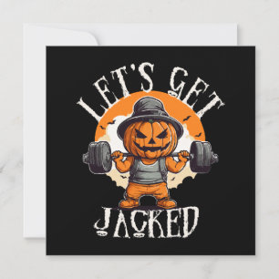 Mans Låt Oss Bli Upppumpade Pumpa Jack-O-Lykt Roli