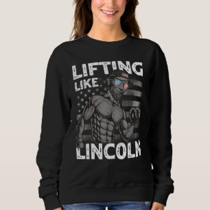 Mäns Lyft Liknar Lincoln Tyngdlyftning US Gym 4t T Shirt