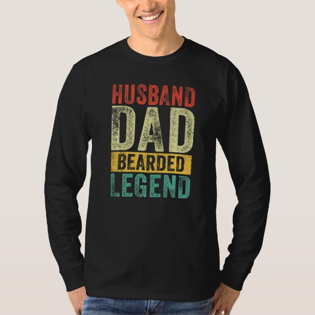 Mans Make Pappa Skäggig Legend Skägg Fars Dag T Shirt (Framsida)