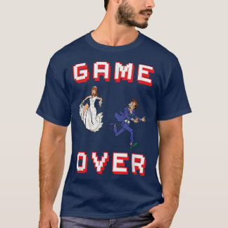 Mans Män Jga Svärmfest Män Game Over Brudgum1626 T Shirt