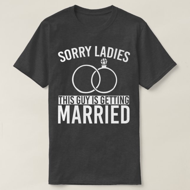 Mäns män ledsen damer äktenskap brudgum rolig bach t shirt (Design framsida)