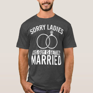 Mäns män ledsen damer äktenskap brudgum rolig bach t shirt
