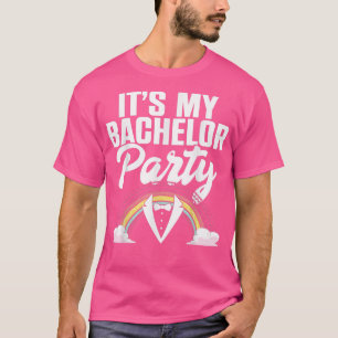 Mans Måndag Regnbåge Brudgum Bröllop Män Roligt Mo T Shirt