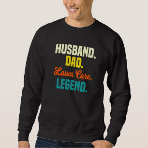 Mans Människa Pappa Grönyta Legend Pappa Gräsklipp Lång Ärmad Tröja