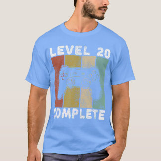 Mäns Mäns 20-årsdag Män Spelande Nivå 20 Komplett T Shirt