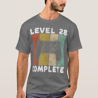 Mäns Mäns 28-årsdag Män Spelande Nivå 28 Komplett T Shirt