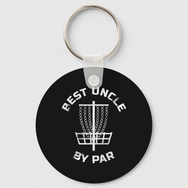 Mans Mäns Discgolfpresent Bästa Farbror Av Par Dis Nyckelring (Framsida)