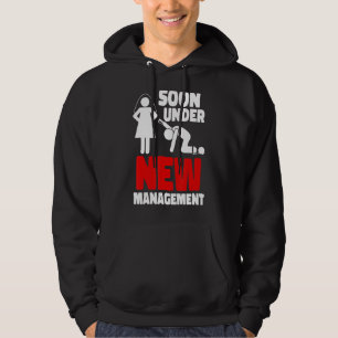Mans Mans Under Nya Ledning Groom Bachelor Del Hoodie