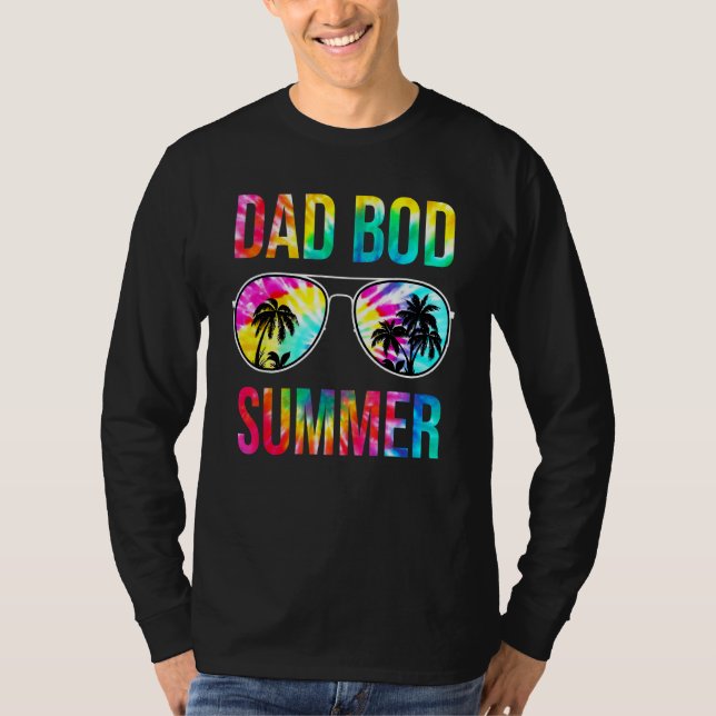 Mans Manskapskropp Sommar Solglasögon Tie Dye   Se T Shirt (Framsida)