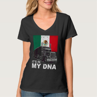 Mäns mexikanska DNA-lastbilschaufförer Lastbilsch T Shirt