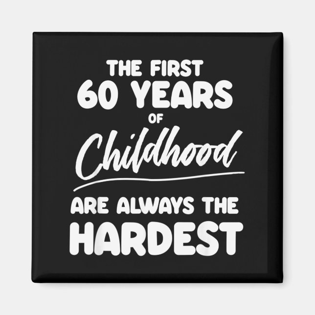 Mans Milestone 60-årsdag Citat Pappa Bror Magnet (Framsidan)