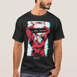 Mäns myndighetsbyrå inuti anime flicka japanska t shirt