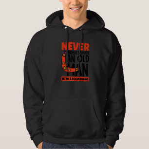 Mäns Never Underestimate A Farfar With A Boomeran Hoodie