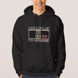 Mans nivå upp till brudgum bachelorsparty hoodie