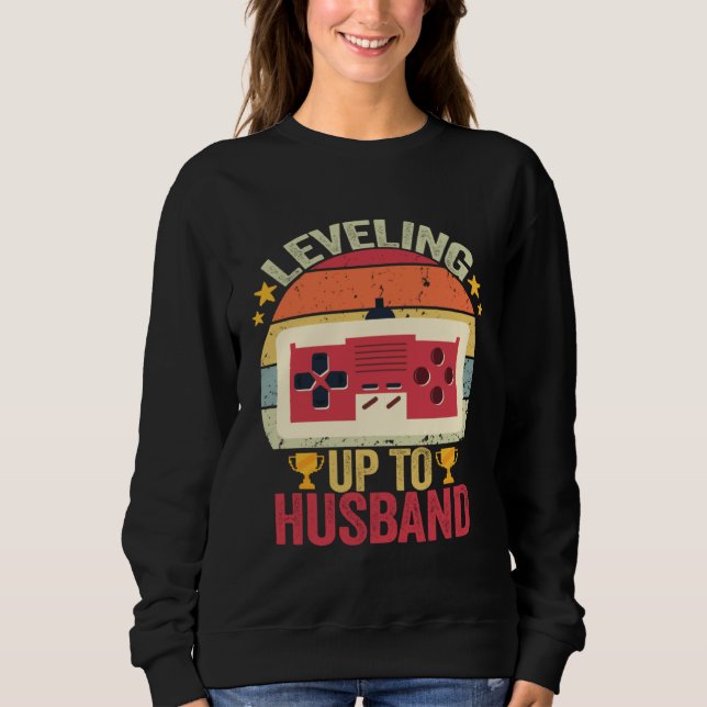 Mans nivå upp till make möhippa Gamer E T Shirt (Framsida)